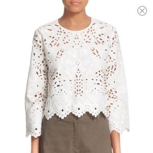 Gorgeous Theory Brizabela Eyelet Top Lace NWT